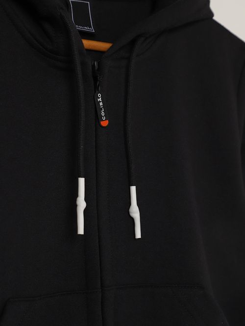 Jaqueta Moletom Juvenil Para Menino - PRETO