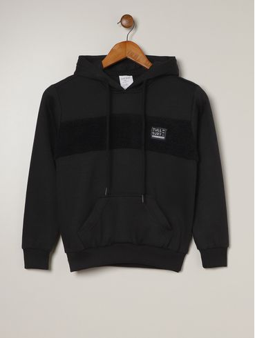 Moletom Juvenil Para Menino - PRETO