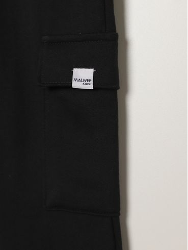 Calça Moletinho Cargo Infantil Para Menino - PRETO