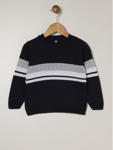 Blusão Tricot Infantil Para Menino - MARINHO