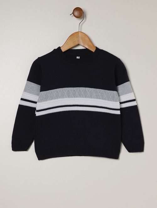 Blusão Tricot Infantil Para Menino - MARINHO
