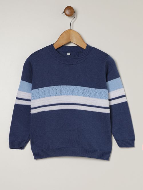 Blusão Tricot Infantil Para Menino - AZUL