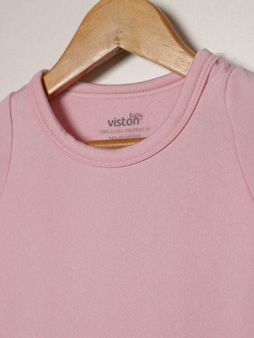 Body Térmico Infantil Para Bebê - ROSA