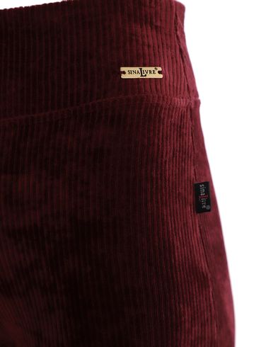 Calça Veludo Cotelê Feminina BORDO