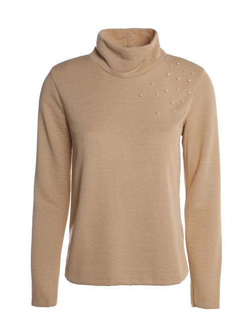 Blusa Malha Tricot Autentique Feminina BEGE