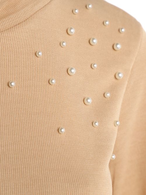 Blusa Malha Tricot Autentique Feminina BEGE