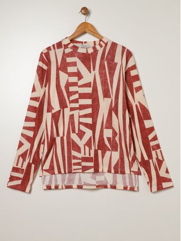 Blusa Gola Alta Plus Size Feminina MARROM