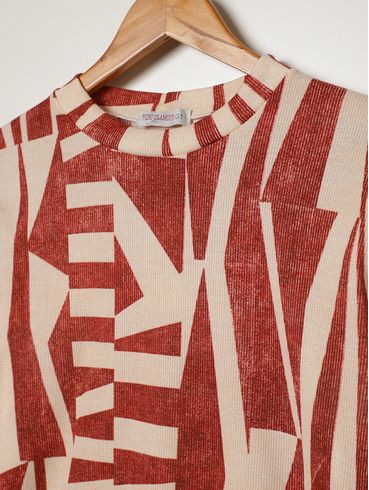 Blusa Gola Alta Plus Size Feminina MARROM