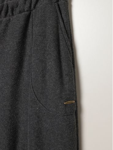Calça Boucle Felpado Plus Size Feminina PRETO