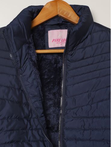 Casaco Parka Juvenil Para Menina - AZUL