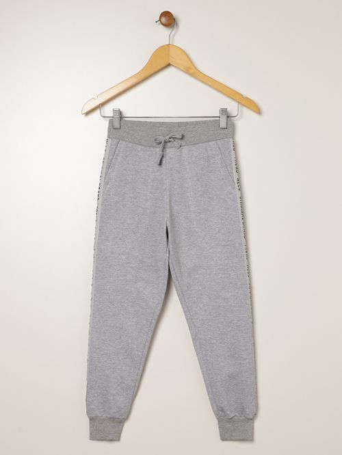 Calça Moletom Com Punho Juvenil Para Menino - MESCLA