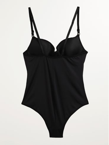 Body Renda Com Bojo PRETO