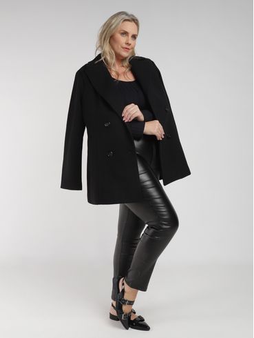 Blusa Canelada Manga Longa Plus Size Feminina PRETO