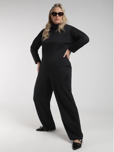 Conjunto Pantalona Autentique Plus Size Feminina PRETO