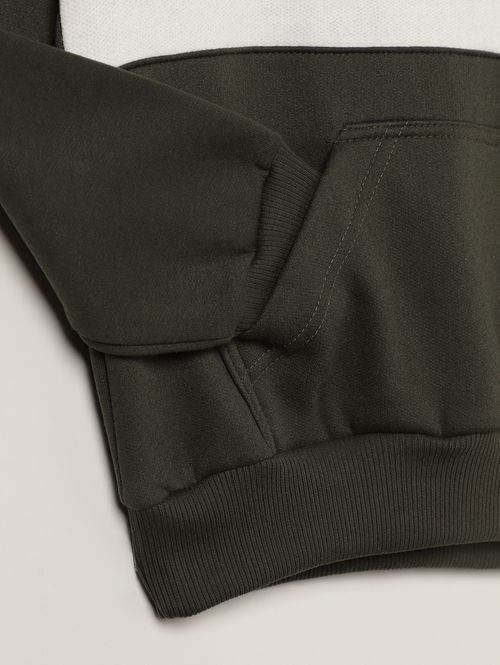 Moletom Com Capuz Juvenil Para Menino - VERDE/OFF WHITE