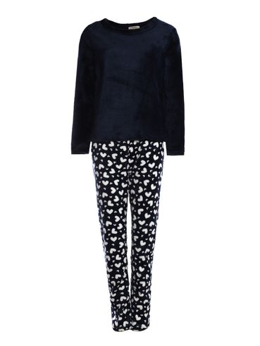 Pijama Fleece Longo Feminino AZUL