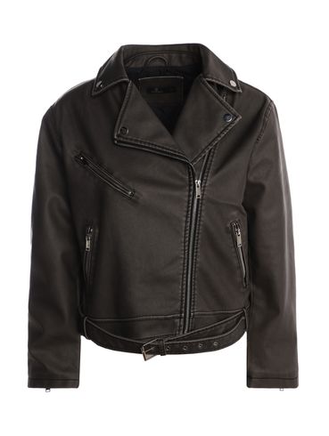 Jaqueta Biker Estonada Autentique Feminina PRETO