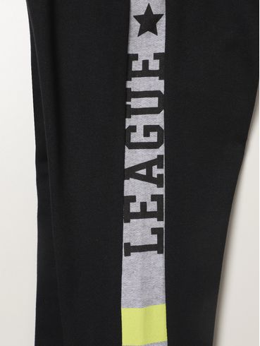 Calça Moletom Com Punho Infantil Para Menina - PRETO