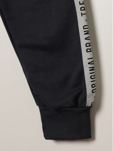 Calça Moletom Com Punho Juvenil Para Menino - CHUMBO