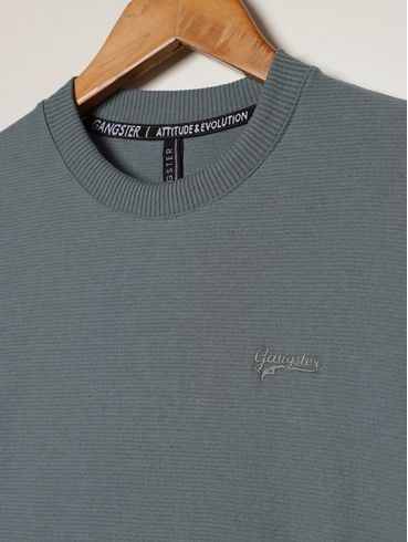 Camiseta Manga Longa Juvenil Para Menino - CINZA
