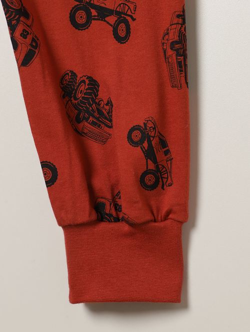 Pijama Longo Juvenil Para Menino - BEGE/TELHA