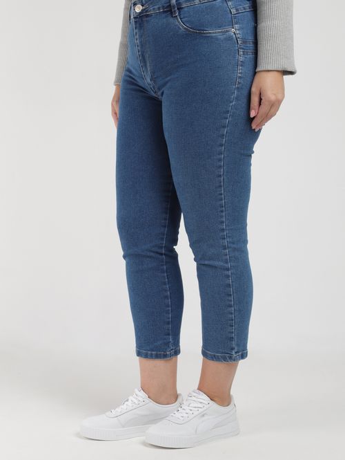 Calça Jeans Levanta Bum Bum Plus Size Feminina AZUL