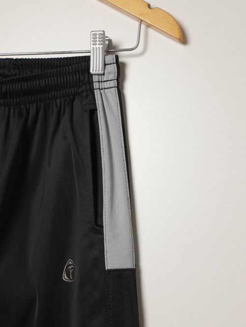 Calça Esportiva Juvenil Para Menino - PRETO/CINZA