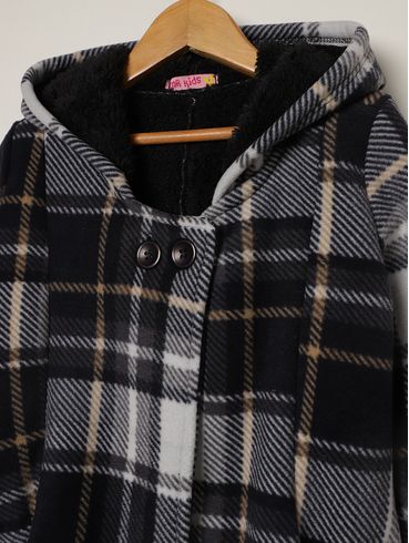 Casaco Parka Infantil Para Menina - PRETO