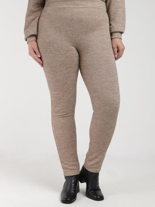 Calça Reta Plus Size Feminina BEGE