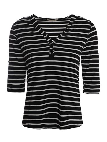 Blusa Manga 3/4 Autentique Feminina PRETO/PRETO/BRANCO