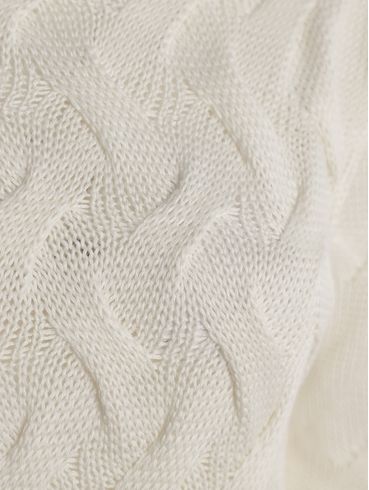 Blusa Tricot Gola Alta Feminina OFF WHITE
