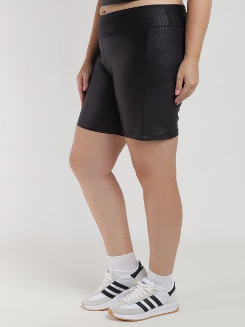 Bermuda Cirrê Vels Plus Size Feminina PRETO