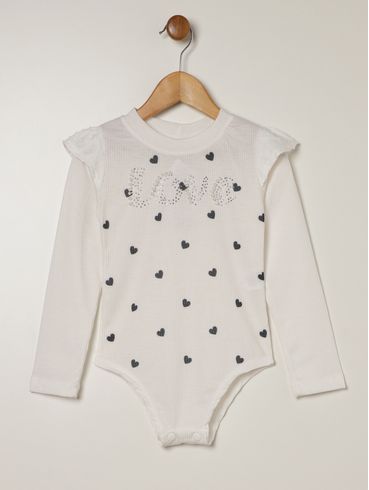 Body Juvenil Para Menina - OFF WHITE