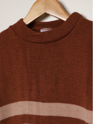 Blusão Tricot Manga Longa Juvenil Para Menino - CARAMELO