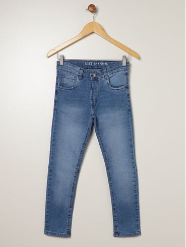 Calça Jeans Juvenil Para Menino - AZUL