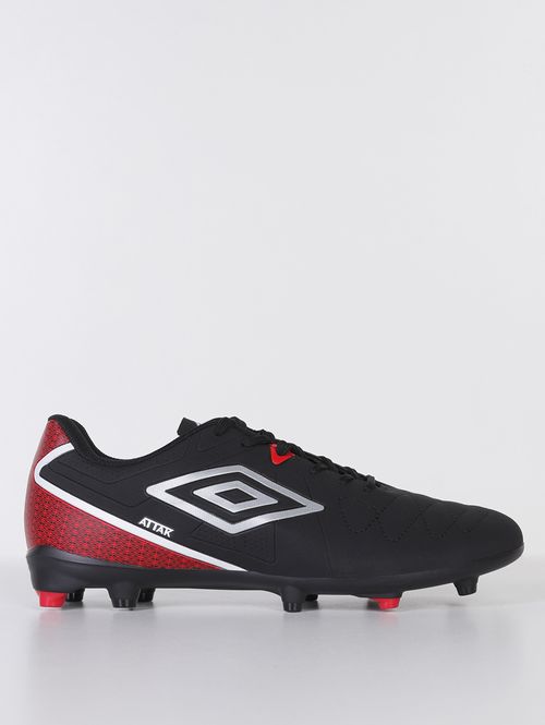 Chuteira Attak Eternal Campo Umbro Masculina PRETO/PRATA