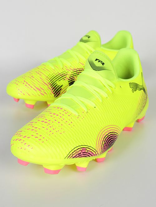 Chuteira Future Play Campo Puma Masculina AMARELO/ROSA/PRETO