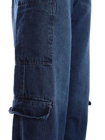Calça Jeans Wide Leg Feminina AZUL