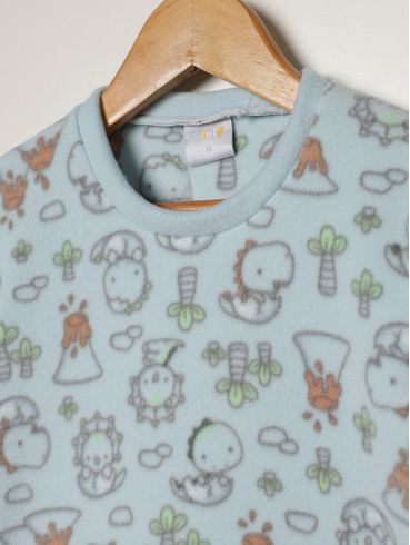 Pijama Longo Infantil Para Bebê - AZUL