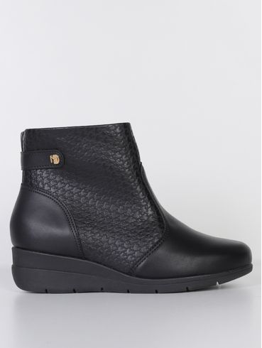 Bota Cano Curto Anabela Modare Feminina PRETO