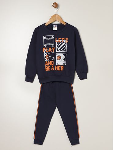 Conjunto Longo Infantil Para  Menino - MARINHO