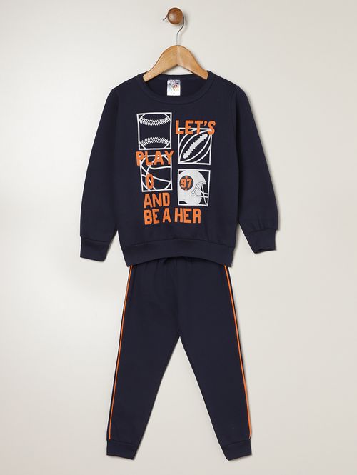 Conjunto Longo Infantil Para  Menino - MARINHO