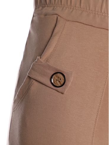 Calça Moletinho Reta Feminina BEGE