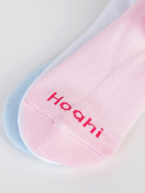 Kit Meias Cano Curto Feminino BRANCO/ROSA/AZUL