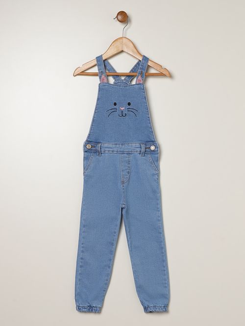 Jardineira Infantil Para Menina - AZUL