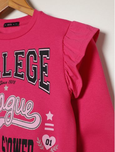Moletom Vels Juvenil Para Menina - PINK