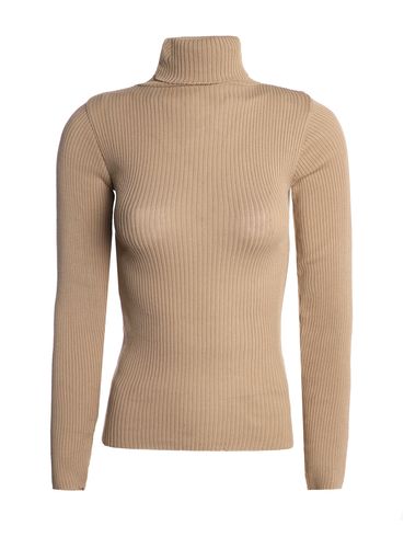 Blusão Tricot Gola Rolê Feminino AREIA