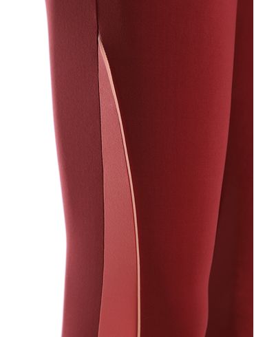 Calça Legging Fitness Com Recortes Vels Feminina BORDO