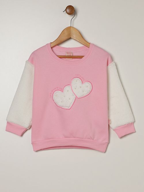 Moletom Infantil Para Menina - ROSA CLARO