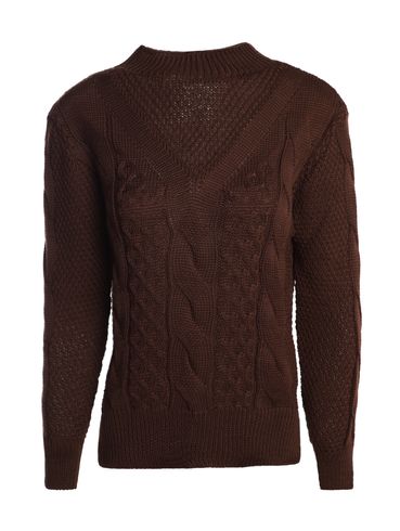 Blusão Tricot Gola Alta Feminino MARROM